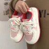 Spring Explosions Lightweight Niche Kt Cat Ugly Cute Big Head White Shoes Women's